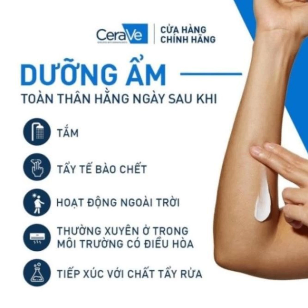 Kem dưỡng ẩm dành cho da khô Cerave Moisturising Cream 50/340g dưỡng ẩm chuyên sâu phục hồi da