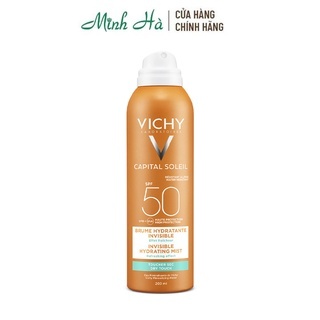 Xịt chống nắng toàn thân Vichy Captial Soleil SPF50 200ml lâu trôi bảo vệ da hiệu quả