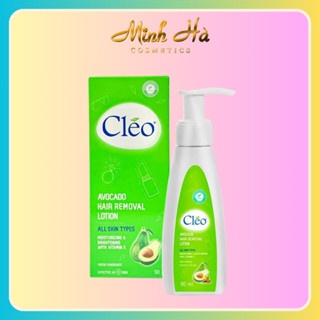 Kem tẩy lông Cleo Avocado Hair Removal Lotion All Skin Types Lotion 90ml dạng sữa cho mọi loại da