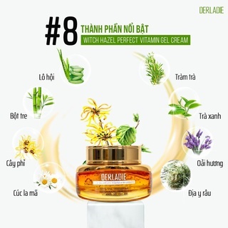 Kem dưỡng Derladie Witch Hazel Perfect Vitamin Gel Cream 55ml giúp ngừa mụn, giảm thâm