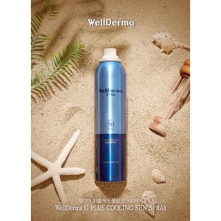 Xịt chống nắng Wellderma G Plus Cooling Sun Spray SPF 50PA+++ 180ml bảo vệ da chống thấm nước