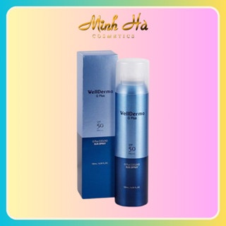Xịt chống nắng Wellderma G Plus Cooling Sun Spray SPF 50PA+++ 180ml bảo vệ da chống thấm nước