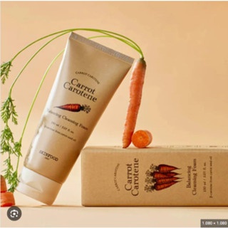 Sữa rửa mặt SKINFOOD Carrot Caronete Balancing Cleansing Foam 150ml thuần chay lành tính giúp cân bằng độ pH