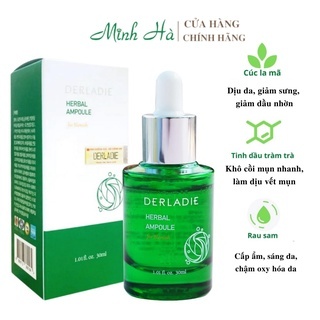 Tinh chất Derladie Herbal Ampoule For Blemish 30ml dành cho da mụn