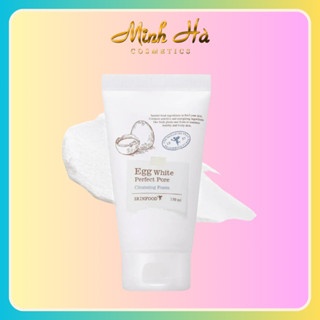 Sữa rửa mặt SKINFOOD Egg Cleansing Foam 150ml làm sạch lỗ chân lông, kể cả lớp trang điểm đậm, tiết nhiều bã nhờn