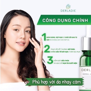 Chấm mụn tràm trà Derladie Herbal Ampoule For Blemish 10ml giảm sưng, giảm thâm