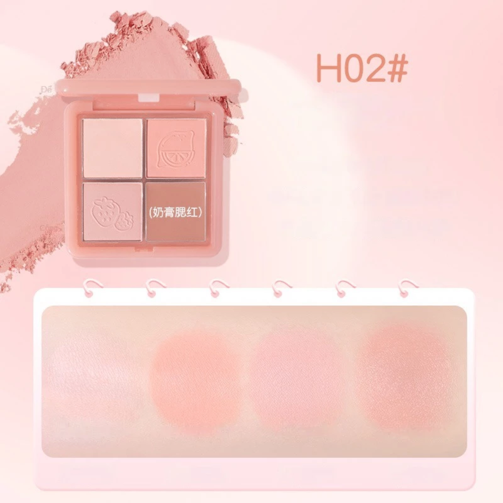 Phấn má hồng Hold live 4 ô Chance On HL707 11.5g lên màu chuẩn lâu trôi