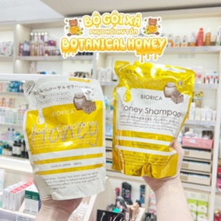 Dầu gội xả mật ong Biorica Honey túi vàng 360ml phục hồi, làm mềm giúp tóc chắc khỏe