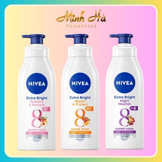 Sữa dưỡng thể ban đêm Nivea Extra White Night Nourish 350ml làm sáng và săn chắc da