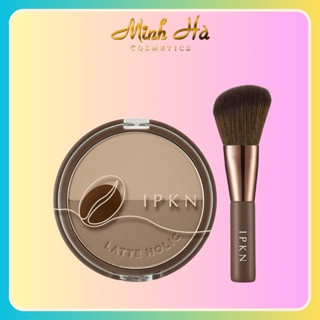 Tạo khối IPKN Latte Holic (kèm cọ) #01 Peacan Brown 9.8g mềm mịn mang lại cảm giác tự nhiên