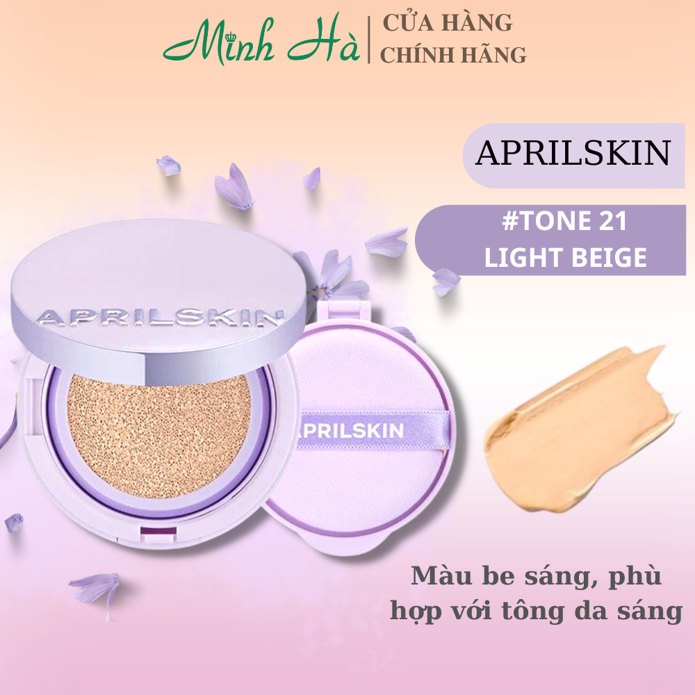 Phấn nước Aprilskin Ultra Slim Cushion 30g (kèm lõi refill) giúp lưu giữ lớp nền đến 9h