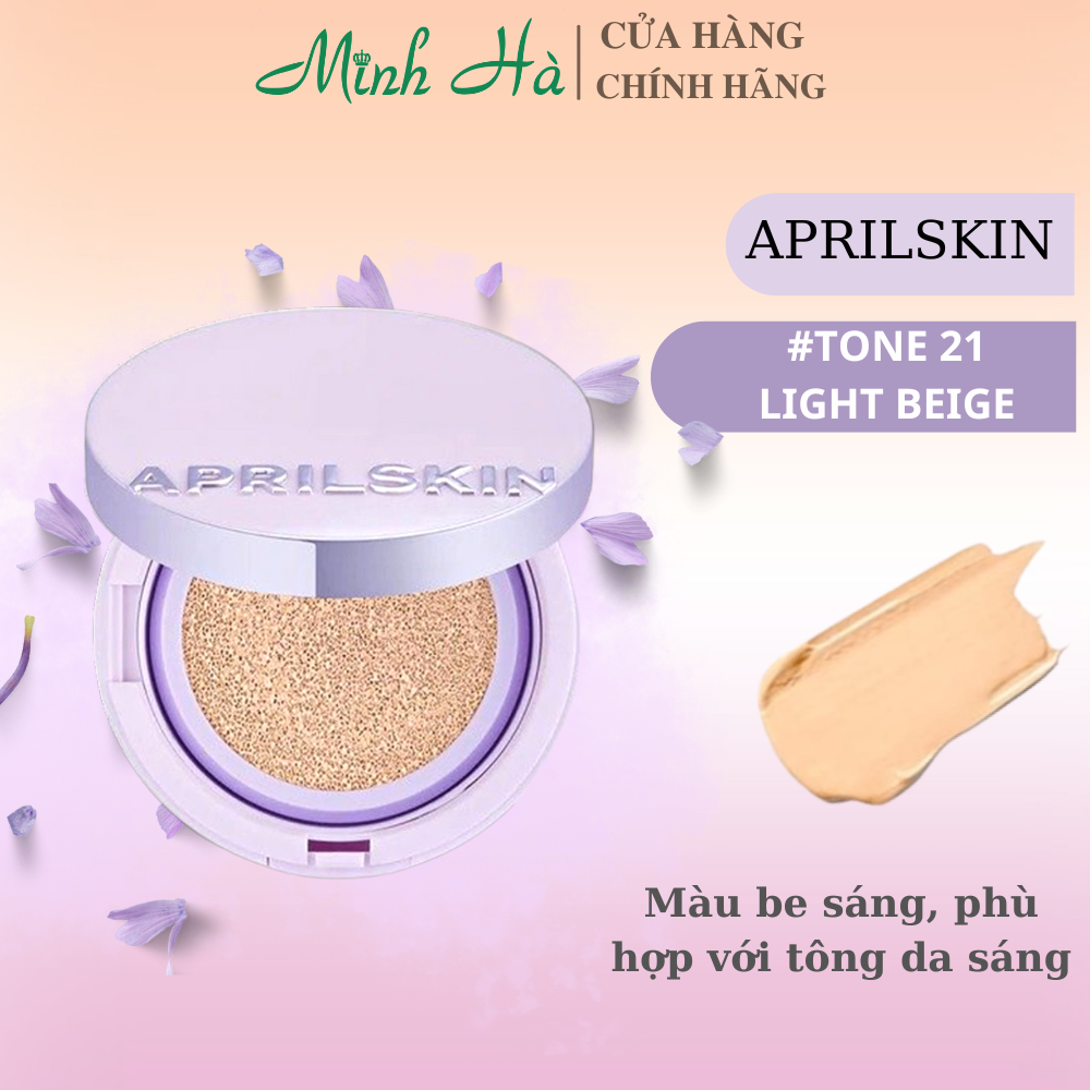 Phấn nước Aprilskin Ultra Slim Cushion 30g (kèm lõi refill) giúp lưu giữ lớp nền đến 9h
