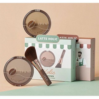 Tạo khối IPKN Latte Holic (kèm cọ) #01 Peacan Brown 9.8g mềm mịn mang lại cảm giác tự nhiên