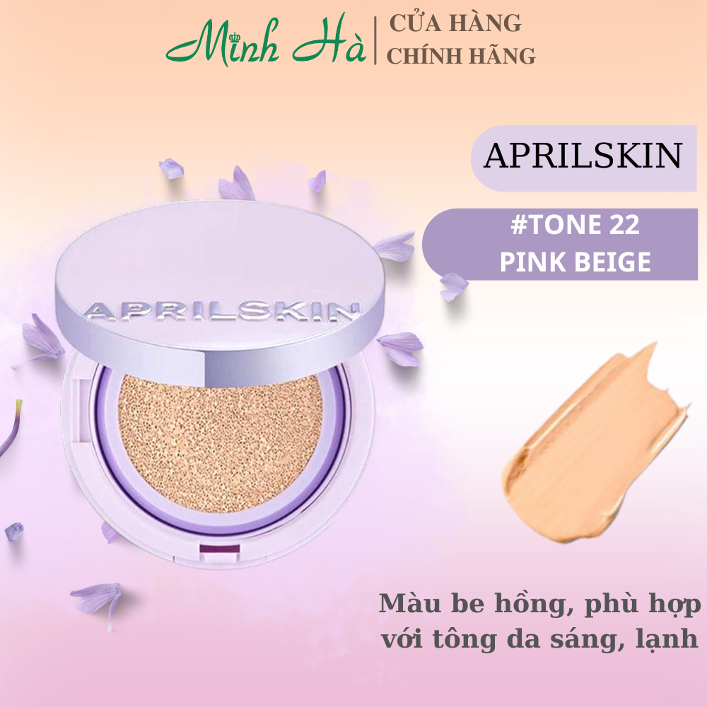 Phấn nước Aprilskin Ultra Slim Cushion 30g (kèm lõi refill) giúp lưu giữ lớp nền đến 9h