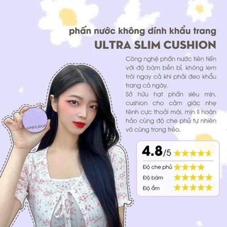 Phấn nước Aprilskin Ultra Slim Cushion 30g (kèm lõi refill) giúp lưu giữ lớp nền đến 9h