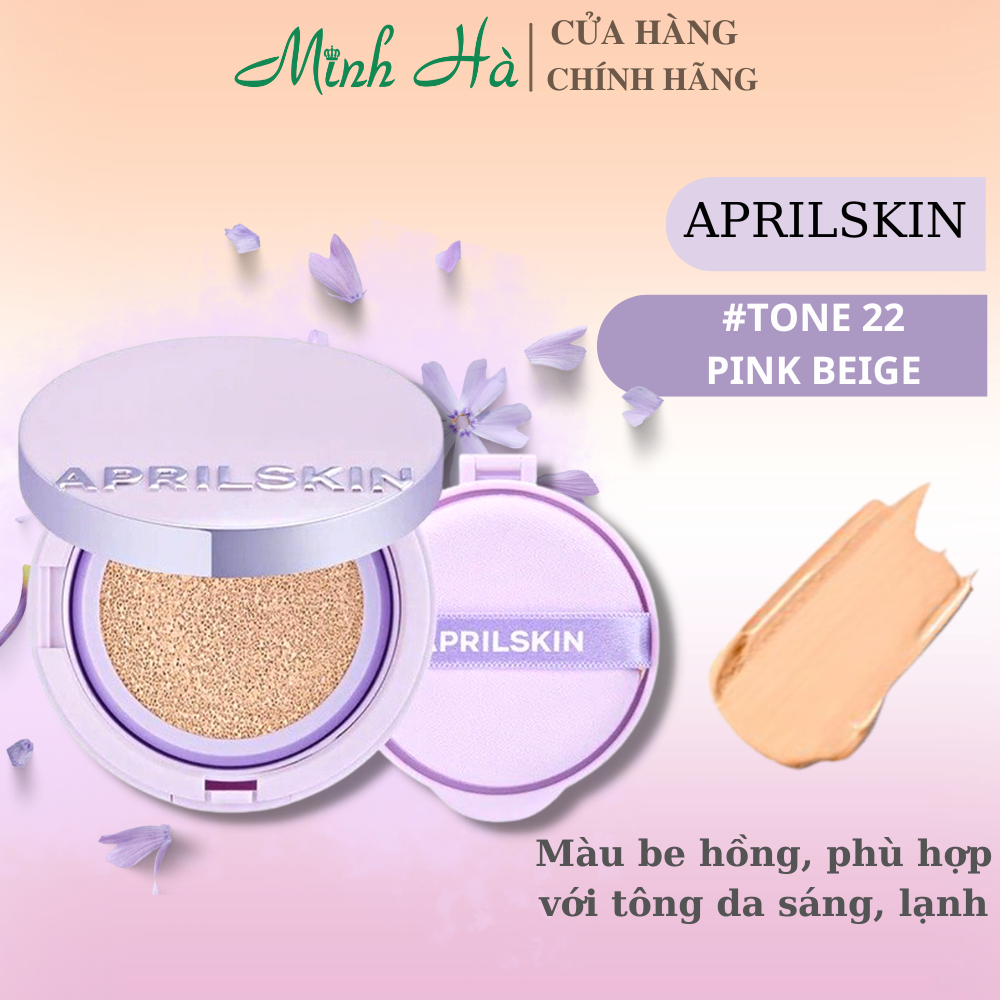 Phấn nước Aprilskin Ultra Slim Cushion 30g (kèm lõi refill) giúp lưu giữ lớp nền đến 9h