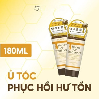 Kem ủ tóc Biorica Botanical Rich Shine Type / Honey Hair Treatment 180g phục hồi và giúp tóc suôn mượt