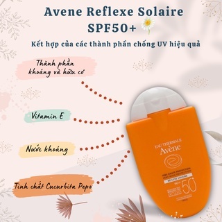 Kem chống nắng Avene Reflexe Solaire SPF 50+ 30ml kem chống nắng vật lý dành cho da khô