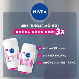 Sáp khử mùi Nivea Pearl & Beauty và Extra Brightening 50ml ngăn mùi cơ thể