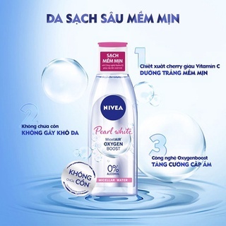 Nước tẩy trang Nivea MicellAIR Oxygen Boost 200ml giúp làm sạch sâu bề mặt da