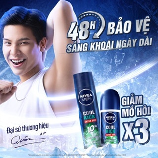 Xịt khử mùi Nivea Men Cool Kick Extra Dry 150ml thoải mái năng động cả ngày dài