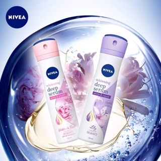 Xịt khử mùi Nivea Brightening Whitening Deep Serum 150ml giúp da khô thoáng hương thơm dịu nhẹ