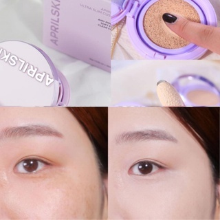 Phấn nước Aprilskin Ultra Slim Cushion 30g (kèm lõi refill) giúp lưu giữ lớp nền đến 9h