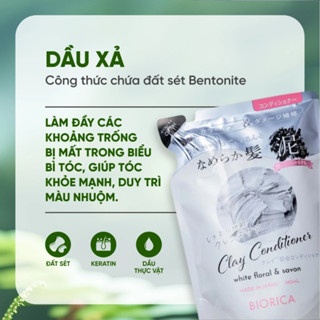 Dầu gội xả đất sét Biorica Clay 360ml phục hồi hư tổn giảm thiểu tình trạng khô xơ