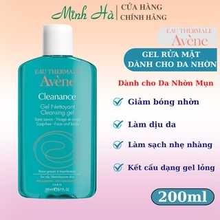 Sữa rửa mặt Avene Cleanance Cleansing Gel 200ml dạng gel cho da nhờn, mụn