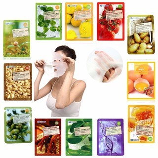 Mặt nạ giấy 3D Foodaholic Natural Essence Mask 20g vừa khít với khuôn mặt dưỡng ẩm căng da