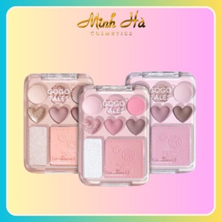 Bảng phấn mắt 3in1 Gogo Tales mắt má nhũ GT609 9.5g trái tim ngọt ngào
