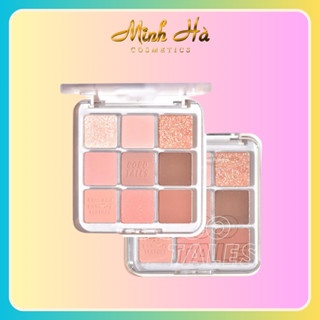 Bảng phấn mắt 9 ô Gogo Tales GT659 11g nhũ lì viền trong suốt