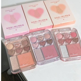 Bảng phấn mắt 3in1 Gogo Tales mắt má nhũ GT609 9.5g trái tim ngọt ngào