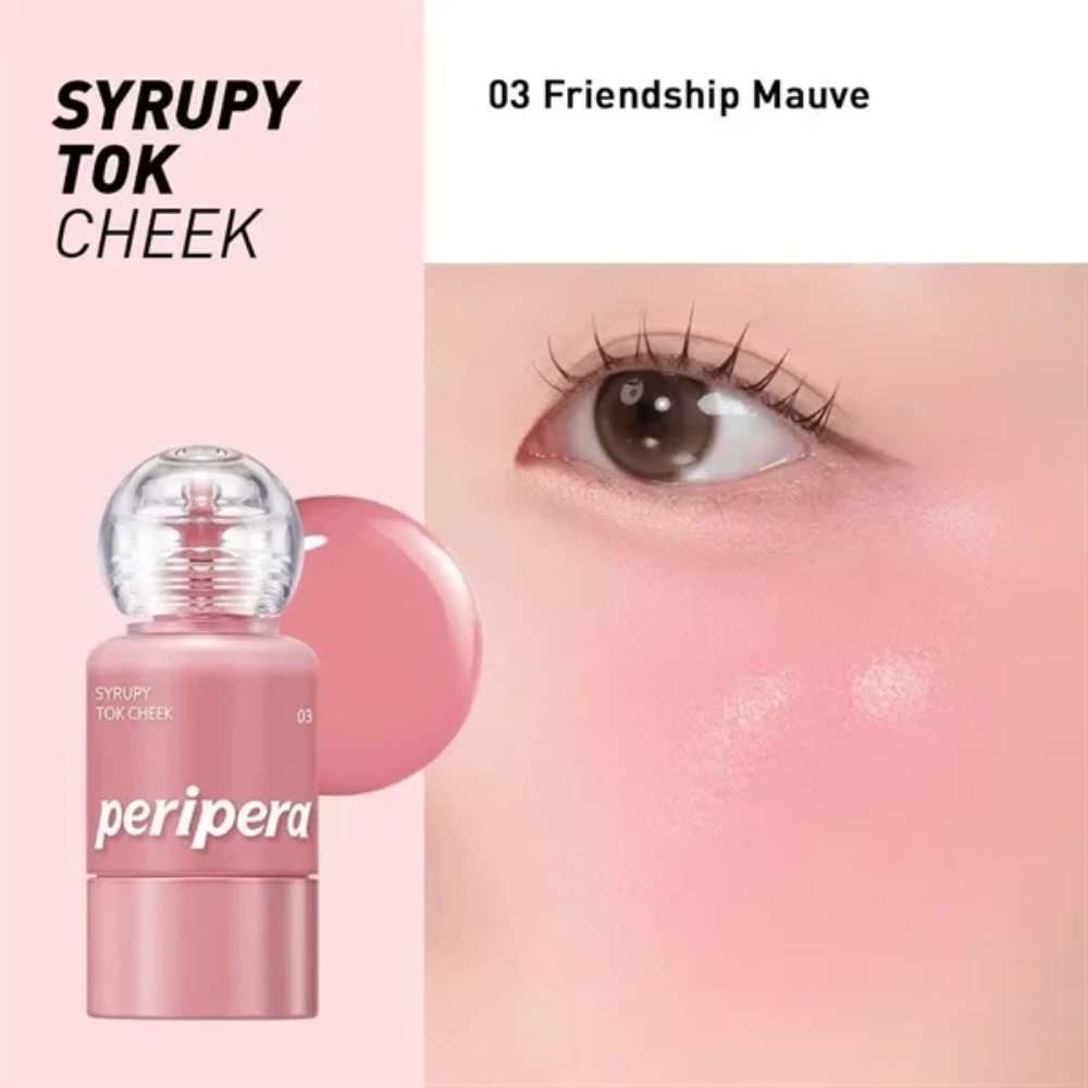 Má hồng dạng kem Peripera Syrupy Tok Cheek 9g căng bóng lên màu chuẩn