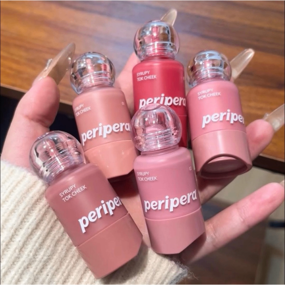 Má hồng dạng kem Peripera Syrupy Tok Cheek 9g căng bóng lên màu chuẩn