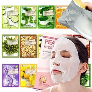 Mặt nạ giấy 3D Foodaholic Natural Essence Mask 20g vừa khít với khuôn mặt dưỡng ẩm căng da