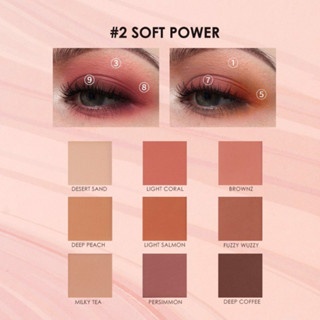 Bảng phấn mắt Focallure FA62 pan eyeshadow palette #02 11.25g 9 màu tạo chiều sâu cho mắt
