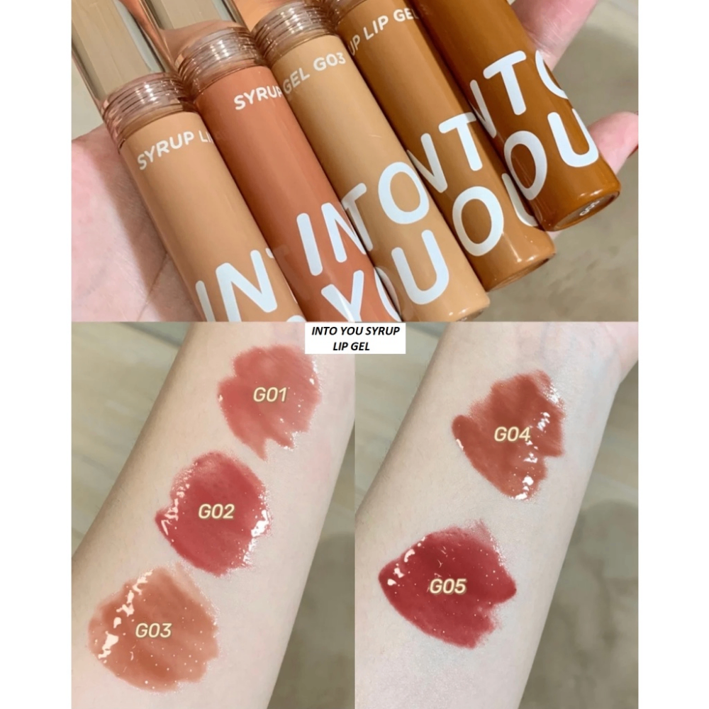 Son tint bóng Into You Syrup Lip Gel 2.4g căng bóng lên màu chuẩn