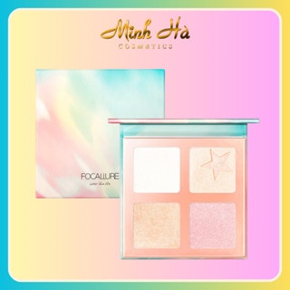 Phấn bắt sáng Focallure super star highlighter palette FA63 16g hiệu ứng bóng mờ giúp gương mặt thon gọn