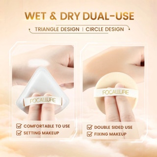 Bông mút cushion Focallure kích thước nhỏ gọn kết cấu bông phấn mềm mại