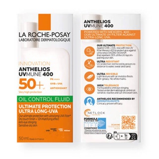 Sữa chống nắng La roche Posay Anthelios UVmune 400 Oil Control Fluid SPF 50+ PA++++ 50ml bảo vệ da ngăn chặn lão hóa