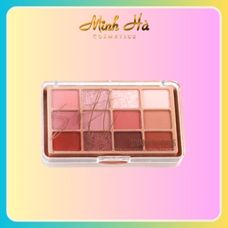 Bảng phấn mắt Sivanna Colors 12 ô Soft Blurring HF620 26.4g chất phấn mịn dễ tán