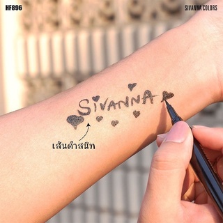 Kẻ mắt Sivanna Color Deep Black Xpress Rose Cat Eyeliner Pen WaterProof siêu mảnh 2g chống thấm nước, không bị trôi
