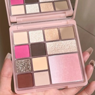 Phấn mắt 12 ô Hold Live Floral Color Pink Mist 15g chất phấn mịn dễ tán bền màu
