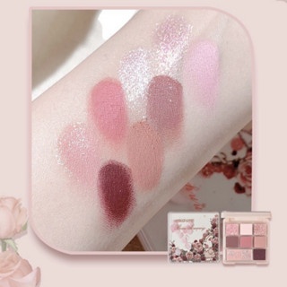 Bảng mắt Hold Live 18 màu thỏ hoa Rose Bunny Dream Nine Palace Eye Makeup HL692 10g nhũ lì highlight chất phấn dễ tán