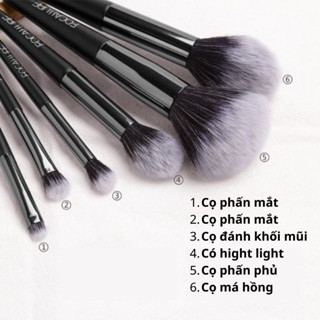 Bộ cọ trang điểm 6 cây Focallure FA70 giúp trang điểm chuyên nghiệp và chi tiết