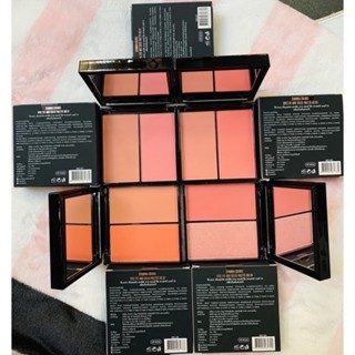 Bảng phấn má hồng & mắt Sivanna Colors Epic Eye And Cheek Palette HF4034 24g tông màu đỏ hồng nhũ vàng