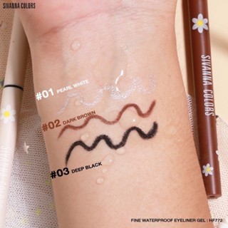 Gel kẻ mắt Sivanna Colors Fine Wateroof Eyeliner Gel HF772 1g chất gel mịn chống thấm nước