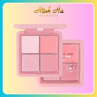 Phấn má hồng Hold live 4 ô Chance On HL707 11.5g lên màu chuẩn lâu trôi