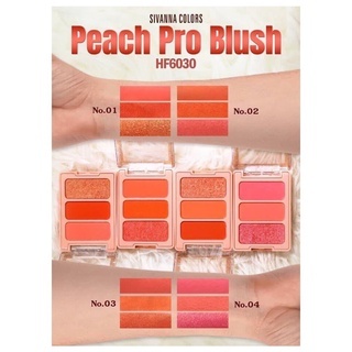 Má hồng Sivanna Colors Peach Pro Blush HF6030 4g vừa makeup cho cả má và mắt vô cùng tiện lợi